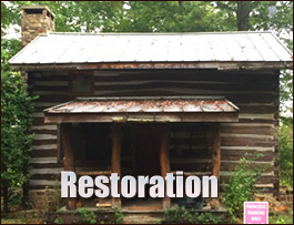 Historic Log Cabin Restoration  Marion, North Carolina